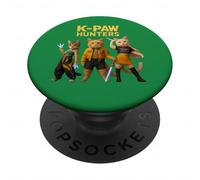 Epic Cat Warriors Parodie Retro Synthwave Esthétique PopSockets PopGrip Adhésif