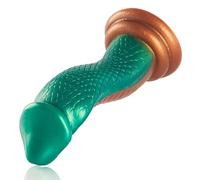 EPIC CYBERSILICOCK Python, Gode en Silicone, Vert Cobra, 20,5 cm Longueur Totale, 18,5 cm Longueur Utilisable, 530g