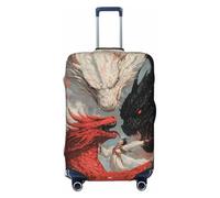 Epic Dragon Showdown Housses de protection élastiques pour bagages de voyage 45,7 à 81,3 cm, noir, M