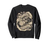 Epic Drums Surrounded by Musical Notes Swirl Sweatshirt