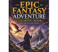 Epic Fantasy Adventure Coloring Book for Adults and Teens: 55 Original Heroes, Mages, Mythical Creatures, Castles, and Quest Scenes for Creative Coloring