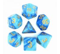 Epic Forge-15 Lot de 7 dés en boîte- Fusion Bleu Ciel et Bleu