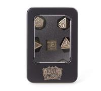 Epic Forge Lot 7 dés métal 16mm (Boite métal) - Hammer Gold