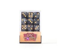 Epic Forge-Lot de 36 dés 6 Faces - 12mm- Noir
