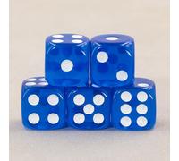 Epic Forge Lot de 5 Dés 6 Faces- Bleu Transparent