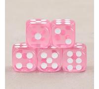 Epic Forge Lot de 5 Dés 6 Faces- Rose Transparent
