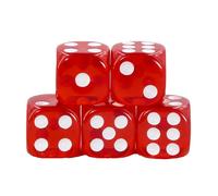 Epic forge Lot de 5 Dés 6 Faces - Rouge Transparent