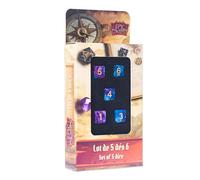 Epic Forge-Lot de 5 dés D6-16mm- Bleu et Violet