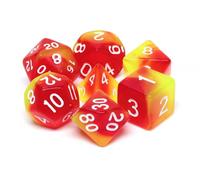 Epic Forge-Lot de 7 dés en boîte- Fusion Rouge et Jaune