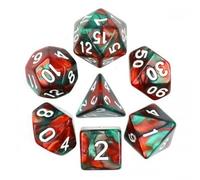 Epic Forge-Lot de 7 dés - Fusion Vert et Rouge