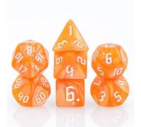 Epic forge Lot de 7 dés multiformat - 16mm- Orange Nacré