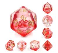 Epic Forge Lot de 7 Dés multiformat avec boîte- Crimson Light