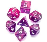 Epic Forge Lot de 7 Dés Resine en boîte - Rose Paillettes