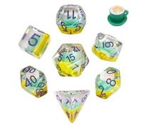 Lot de 7 dés résine Gamme Insert - en Boite - Café