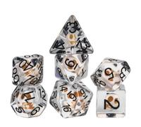 Epic Forge - Lot de 7 Dés Resine Polyédriques - Crâne