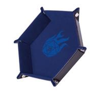 Epic Forge - Piste de dés - Critical Blue- 19 x 19 cm - Cuir et Velours