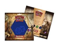 Epic Forge - Piste de dés - D20 Bleu foncé - 19 x 19 cm - Cuir et Velours