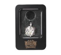 Epic Forge Porte clé D20 Argenté - Lot de 7 Mini dés métal (5mm)