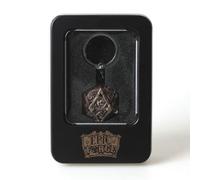 Epic Forge Porte clé D20 Vieil Or - Lot de 7 Mini dés métal (5mm)