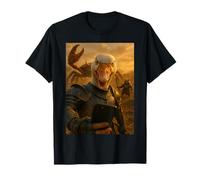 Epic Goose Selfie in Armor with Battle Scene T-Shirt