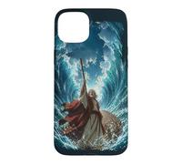 Epic Japanese Anime Christian Bible - Moses Parting The Sea Coque pour iPhone 15 Plus
