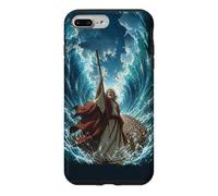 Epic Japanese Anime Christian Bible - Moses Parting The Sea Coque pour iPhone 7 Plus/8 Plus