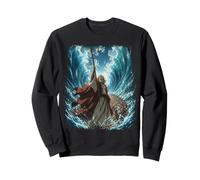 Epic Japanese Anime Christian Bible - Moses Parting The Sea Sweatshirt