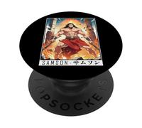 Epic Japanese Anime Christian Faith Bible Graphic - Samson PopSockets PopGrip Adhésif