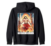 Epic Japanese Anime Christian Faith Bible Graphic - Samson Sweat à Capuche