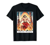 Epic Japanese Anime Christian Faith Bible Graphic - Samson T-Shirt