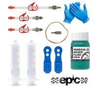 epic Kit de purge pour freins à huile minérale SRAM - Compatible avec freins Maven et DB8 - Outil de purge de bord, liquide de frein à huile minérale, bloc de purge à 4 pistons