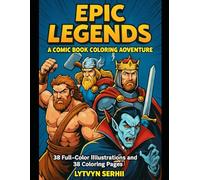 Epic Legends: A Comic Book Coloring Adventure: 38 Full-Color Illustrations and 38 Coloring Pages Based on Public Domain Myths and Monsters