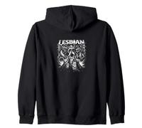 Epic Lesbian Pride Fantasy Guerrier avec Chats et Dragons Sweat à Capuche