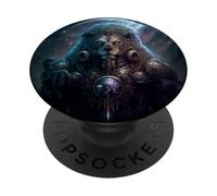 Epic Lion Le Signe du Zodiaque de la Force PopSockets PopGrip Adhésif