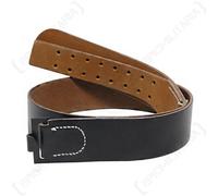 Epic Militaria Ceinture en cuir noir style allemand WW2, Noir , 46-50 inch (140cm)