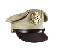 Epic Militaria Réplique WW2 US Visière D'Officier De L'Armée - Kaki (Medium - 56/57 cm)