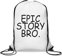 Epic Story Bro Sac de gym décontracté avec cordon de serrage Blanc