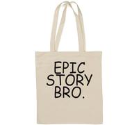 Epic Story Bro Sac fourre-tout en coton naturel Blanc