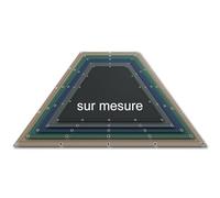 Epic Tube - Bâche Trapèze sur Mesure avec œillets en Acier Inoxydable pour balcons, terrasses ou clôtures ; Protection visuelle et Coupe-Vent, imperméable et résistante aux Rayons UV