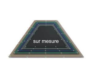 Epic Tube - Bâche Trapèze sur Mesure avec œillets en Acier Inoxydable pour balcons, terrasses ou clôtures ; Protection visuelle et Coupe-Vent, imperméable et résistante aux Rayons UV