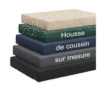 Epic Tube Housse de Coussin imperméable de Taille personnalisée, sur Mesure, pour Chaise Banc Jardin comme Coussin d'assise Couvre-siège, avec Fermeture éclair imperméable (Housse de Rembourrage)