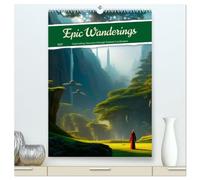 Epic Wanderings (High Quality Premium Wall Calendar 2027 DIN A2 portrait),CALVENDO 12 Month Wall Calendar: Captivating Journeys through Fantasy Landscapes