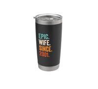 Epic Wife Since 2001 | 25 anniversaire mariage Gobelet isotherme en acier inoxydable double paroi
