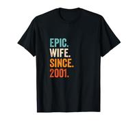 Epic Wife Since 2001 | 25 Anniversaire Mariage T-Shirt Graphique avec Valeur