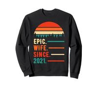 Epic Wife Since 2021 5 Years Women 5th Wedding Anniversary Sweatshirt
