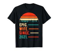 Epic Wife Since 2021 5 Years Women 5th Wedding Anniversary T-Shirt