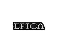 Epica Patch thermocollant rectangulaire Musique Couture Coton Polyester Floral Brodé Noir