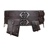 EpicCos 3PCs Kit d'accessoires de Sacoche de Ceinture médiévale, Sacoche de Ceinture Renaissance, Large Ceinture Viking pour Les événements LARP