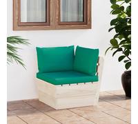 Epicéa Imprégné Canapé Central Palette de Jardin et Coussins Salon vidaXL