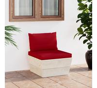 Epicéa Imprégné Canapé Central Palette de Jardin et Coussins Salon vidaXL